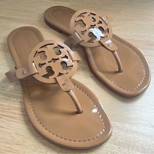 Tory Burch Miller, Tan Patent, Size 7.5